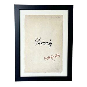 NEW Smith & Co Wall Art Print Vintage Style Caution - Not To Be Taken Seriously